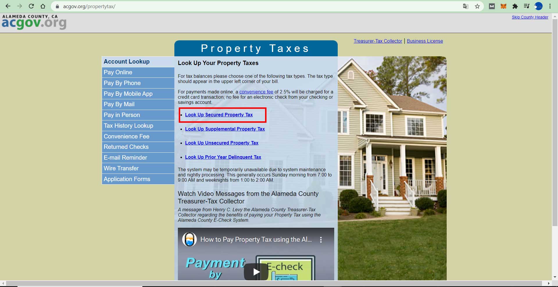 Alameda County Property Tax Lookup