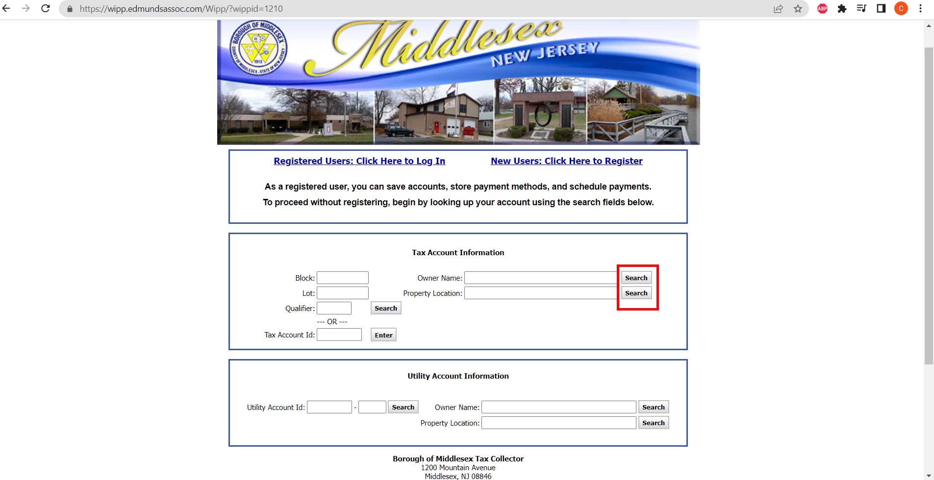 Property Tax Middlesex Search