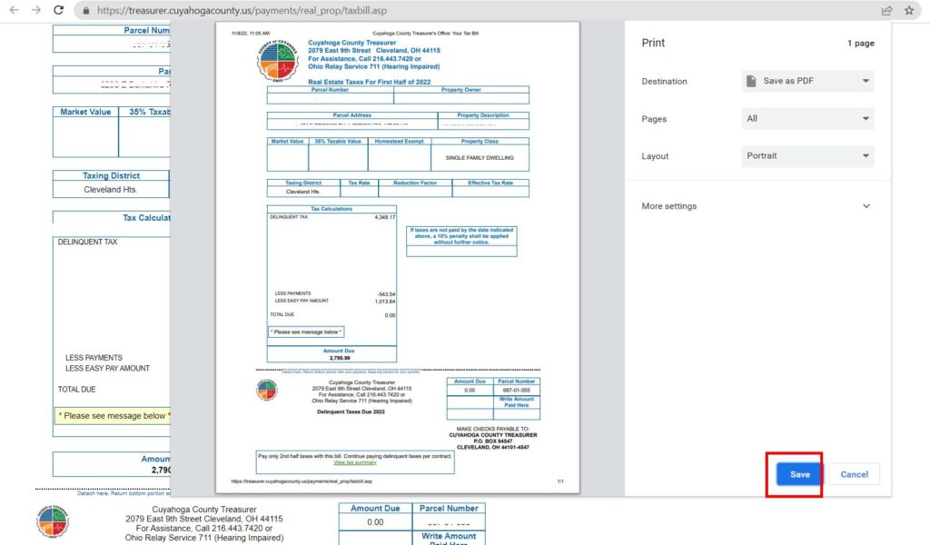 Property Tax Cuyahoga 2023
